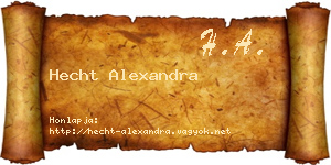 Hecht Alexandra névjegykártya